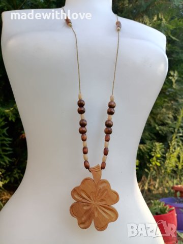 Ръчно изработен дълъг гердан, снимка 3 - Колиета, медальони, синджири - 43244351