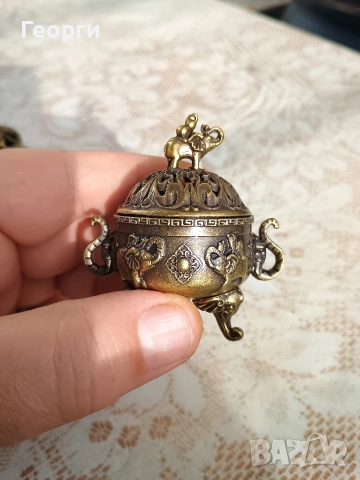 Две метални кандила, снимка 4 - Антикварни и старинни предмети - 52581799