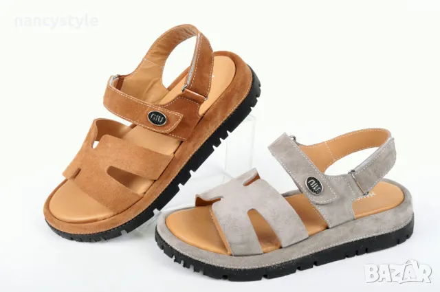 СЕЗОН'25! Дамски сандали от естествен велур - Два цвята, снимка 1