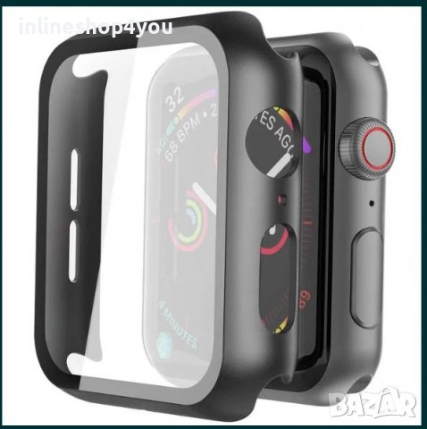 Кейс + Стъклен протектор за Apple Watch 8 / 7 45 41 / SE 44 40 6/5 360, снимка 5 - Аксесоари за Apple - 38495521