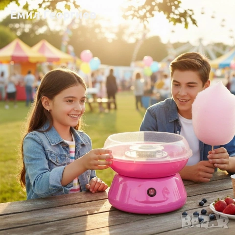 Машина за захарен памук за дома – Компактна, бърза и безопасна, снимка 6 - Кафемашини - 53273682