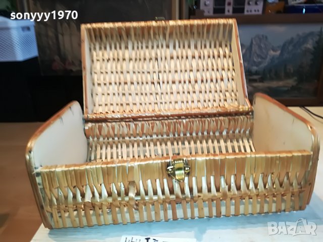 ПЛЕТЕНА КУТИЯ-ВНОС ФРАНЦИЯ 3010221127L, снимка 7 - Антикварни и старинни предмети - 38498472