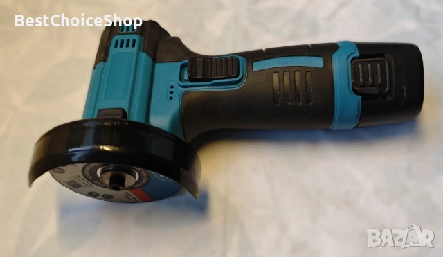 Мини ъглошлайф с 2 x 4500mAh батерии, зарядно и 7 диска за рязане – 75 мм, снимка 4 - Ъглошлайфи - 53507449