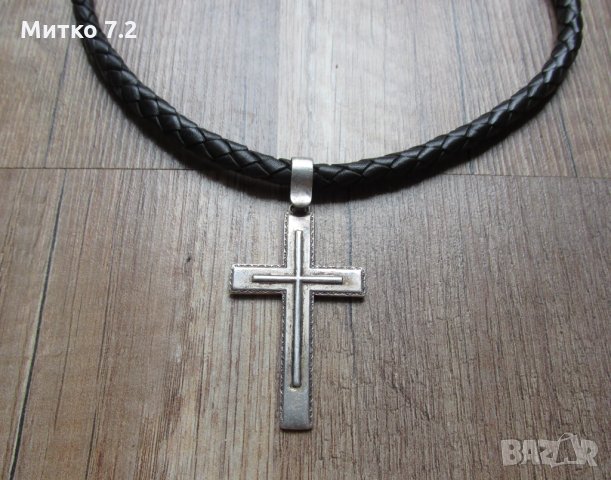 ланец естествена кожа и сребро - Amanuel Bozzi, снимка 4 - Колиета, медальони, синджири - 32274637