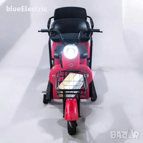 Електрическа Триместна Триколка blueElectric POWER LUX CAYENNE 2500W | 48V | 25AH | RED, снимка 8 - Мотоциклети и мототехника - 49745529