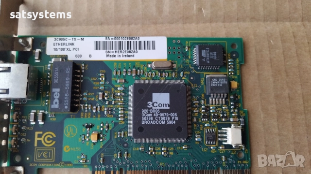 3COM 3C905C-TX-M 10/100 Etherlink XL PCI Network Controller Card , снимка 7 - Мрежови адаптери - 35924903