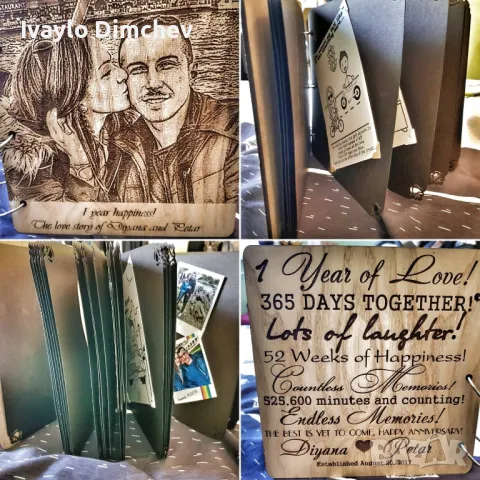 Фото Албум от дърво, снимка 2 - Подаръци за рожден ден - 19662889