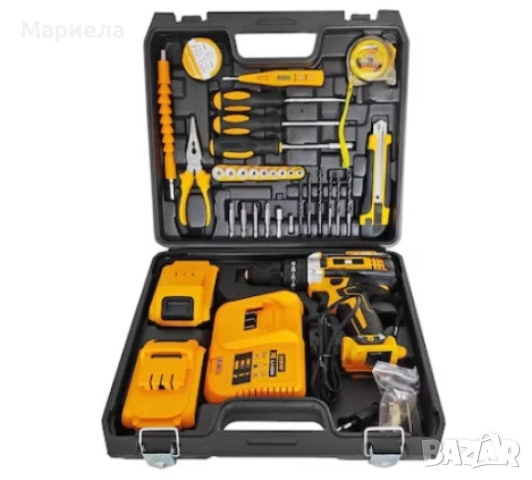 Ударна машина за пробиване и завинтване, 2 батерии 24 V, зарядно устройство, включени 30 аксесоара, , снимка 2 - Бормашини - 52564494