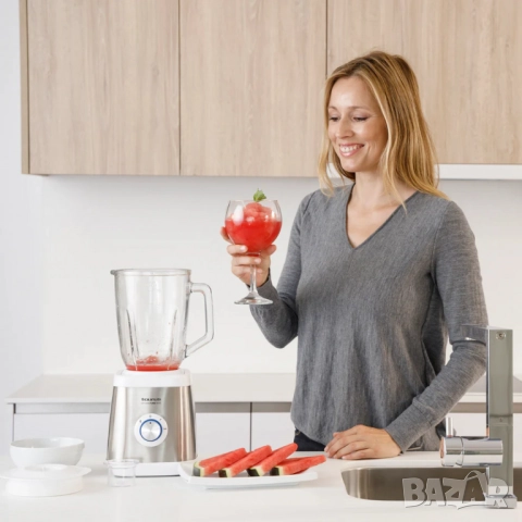 Блендер Taurus Optima Pure – 1500W мощност, 1,5L стъклена кана и ледосекач