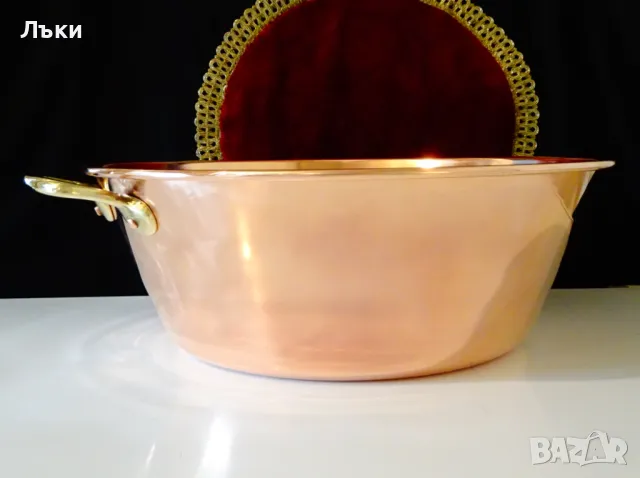 Медна тенджера,медна тава за лютеница и сладко 10 л. , снимка 8 - Антикварни и старинни предмети - 47294545