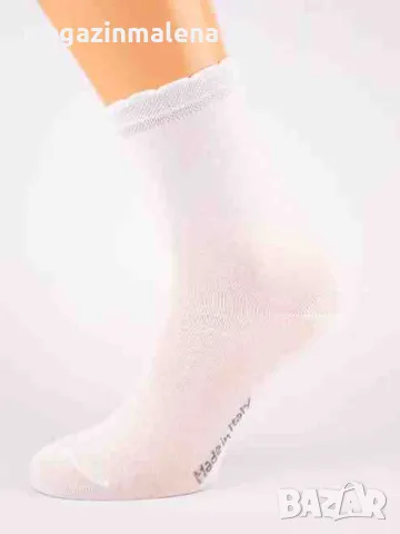 SC Calze 35-40 черни италиански женски 95% памучни чорапи до прасци дамски нормални чорапи от памук , снимка 7 - Дамски чорапи - 11070684