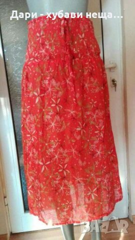 Памучна флорална рокля/пола/туника👗🌹S,M👗🌹арт.613, снимка 4 - Рокли - 33138034