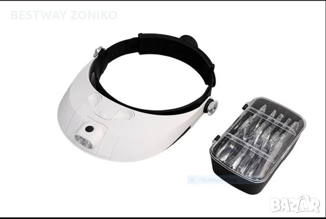  Лупа за глава със сенник за четене, татуиране, шиене и други, снимка 2 - Други инструменти - 43687270