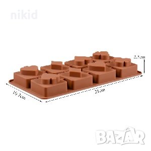 Покер знаци символи в квадрат силиконов молд форма калъп шоколад гипс , снимка 3 - Форми - 39760015