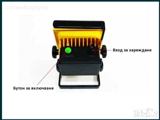 Преносим Led прожектор с 3 мощни акумулаторни батерии (Влагозащитен), снимка 3 - Други инструменти - 43307172