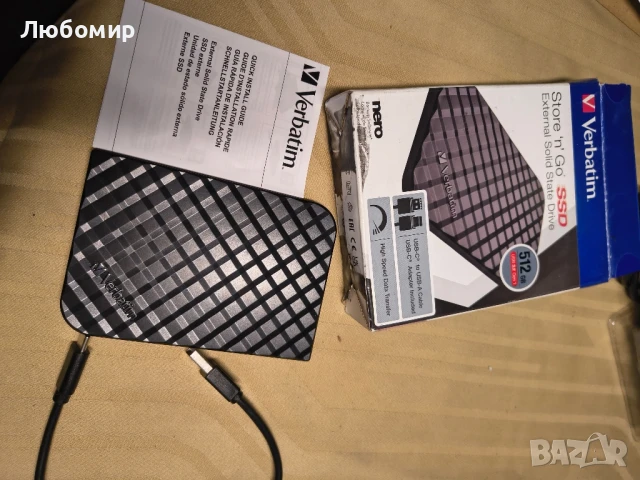 Преносим SSD Verbatim Store 'n' Go - 512 GB - Черен - Външен SSD - USB 3.0 SSD - Външен SSD , снимка 4 - Твърди дискове - 51379317