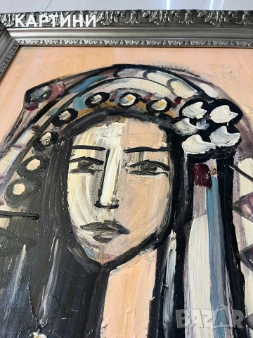 Голяма картина с хубава рамка - Мома, снимка 2 - Картини - 51366179