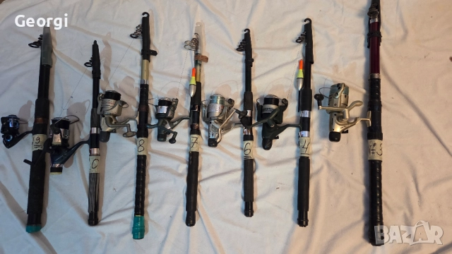 Стари Рибарски Въдици, Спининги, Пръчки  с машинки, макари. , снимка 2 - Въдици - 52788658
