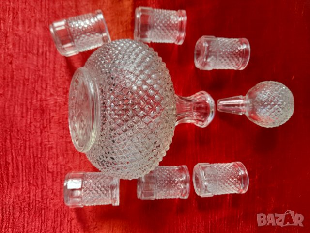 Стари стъклен сервиз , снимка 10 - Антикварни и старинни предмети - 32895326
