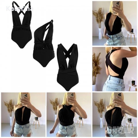 Черно боди с няколко възможности за носене