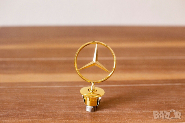 емблема за мерцедес Mercedes-Benz златна Gold 44мм, снимка 4 - Аксесоари и консумативи - 36559519