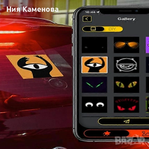 Интелигентен LED екран 32×32 за заден прозорец на автомобил – Модел Pixel RGB с Bluetooth управление, снимка 3 - Аксесоари и консумативи - 53151093