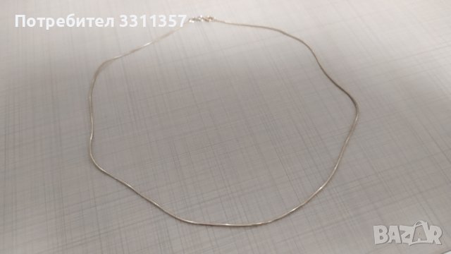 Сребърно синджирче - изчистена, кръгла плетка, снимка 2 - Колиета, медальони, синджири - 43059773