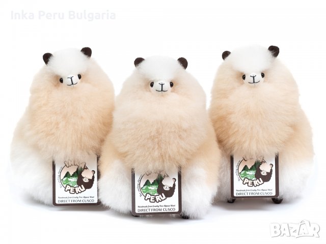  Усмихната алпака – малка, 23 см, Vanilla Swirl, снимка 2 - Плюшени играчки - 37101712