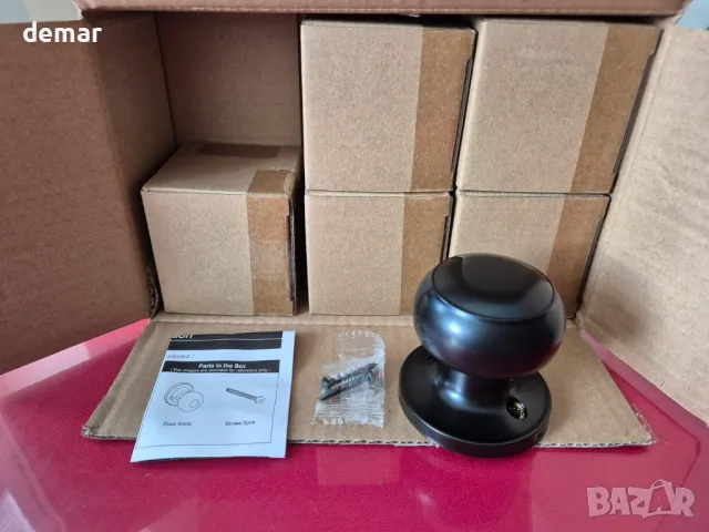 Probrico 6 броя черни вътрешни дръжки за врати, едностранни, без резе, снимка 7 - Други стоки за дома - 49506005