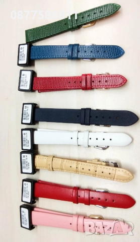 НОВА ЛУКСОЗНА КАИШКА ЗА ЧАСОВНИК ОТ ЕСТЕСТВЕНА КОЖА. КАИШКИ ЗА ЧАСОВНИЦИ ЯРКИ ЦВЕТОВЕ KAISHKA, снимка 8 - Каишки за часовници - 51612140