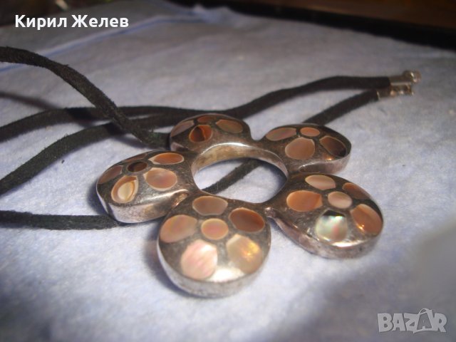 МАСИВЕН СРЕБЪРЕН СЕДЕФЕН ФЕШЪН АРТ МЕДАЛЬОН СРЕБРО 925 ИТАЛИЯ ИНКРУСТИРАН КРАЛСКИ СЕДЕФ КОЛИЕ 28776, снимка 15 - Колиета, медальони, синджири - 37300673