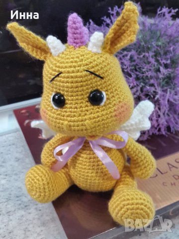 Символ на 2024, Драконът, Плетена играчка, Ръчно изработена, Перфектен подарък, снимка 13 - Плюшени играчки - 43114490