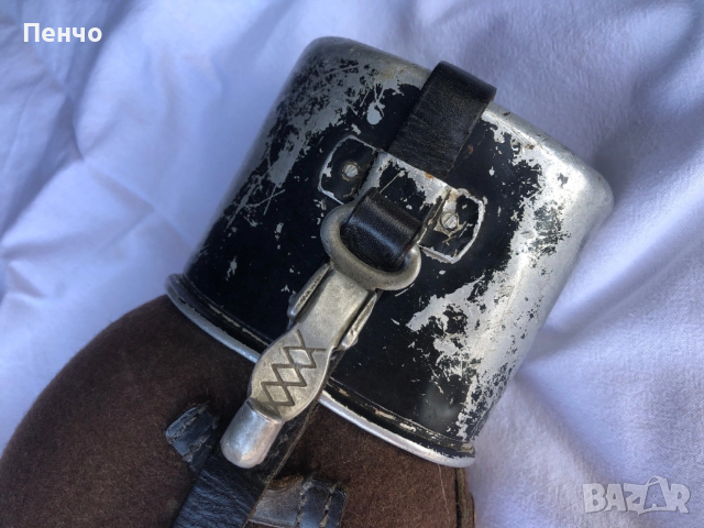 стара немска военна манерка - 1938/40г. - WEHRMACHT - WWII - ОРИГИНАЛ, снимка 7 - Антикварни и старинни предмети - 45240439