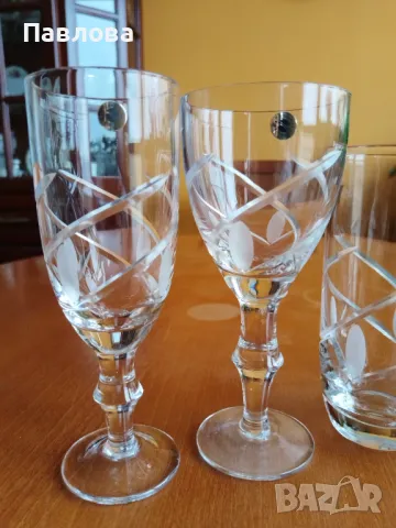 Кристални чаши,, Виолета - 2", снимка 4 - Чаши - 49606038