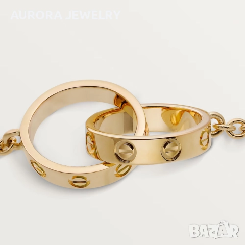 CARTIER Love Gold Chain Мъжка / Дамска Гривна, снимка 10 - Гривни - 52833327