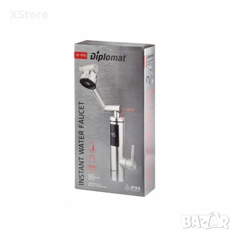Водонагревател DIPLOMAT QF-919S, LED – моментално топла вода за секунди, снимка 8 - Смесители - 52588639