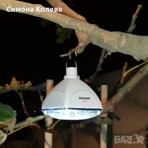 ✨LED Къмпинг лампа за окачване със соларен панел, снимка 6 - Къмпинг осветление - 37641018