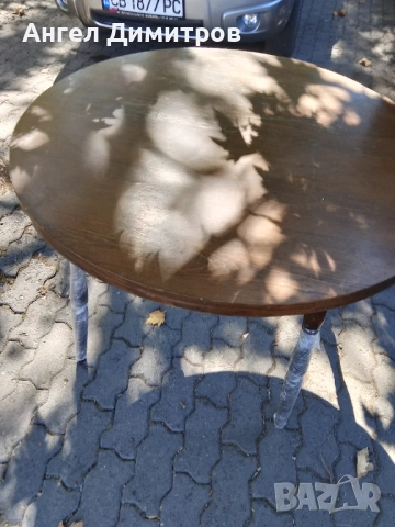 Страхотна дървена кръгла маса , снимка 11 - Антикварни и старинни предмети - 51508974
