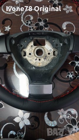 ПРОМОЦИЯ Трилъчев волан от естествена кожа за VW GOLF 5 PASSAT B6 JETTA TOURAN, снимка 6 - Аксесоари и консумативи - 43898708