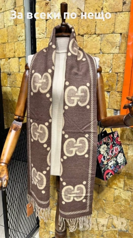 Gucci Кашмирен Шал Гучи - Налични Различни Цветове Код SK567, снимка 2 - Шалове - 53080829