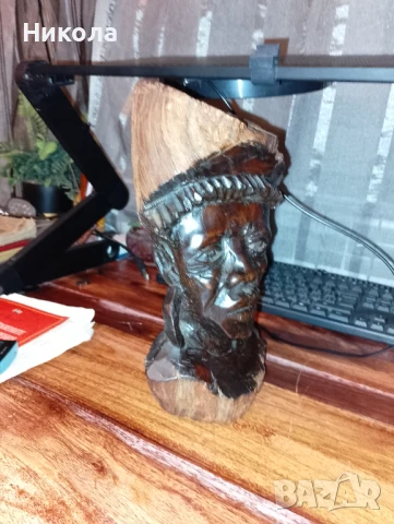 Африкански племенен бюст от мпинго, снимка 2 - Статуетки - 51108975