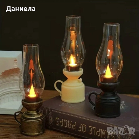 LED винтидж декоративна лампа с трептяща светлина