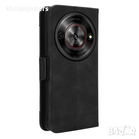 ZTE Blade A75 5G nubia Focus Leather Magnetic Wallet Кожен Калъф и Протектор, снимка 10 - Калъфи, кейсове - 51182068