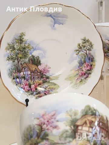 Чаен сервиз Royal Vale с английски пейзажи за 6 души, снимка 7 - Сервизи - 50780007