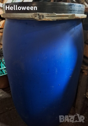 Пластмасов бидон 150 L с обръч , снимка 4 - Бидони, бурета и бъчви - 52054772