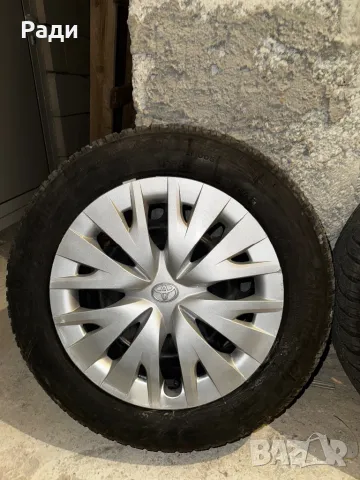 Оригинални джанти с гуми и тазове 5x100 15 Toyota