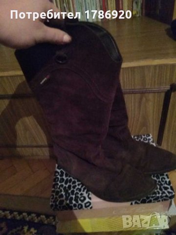 Ботуши естествен велур, снимка 2 - Дамски ботуши - 27818807