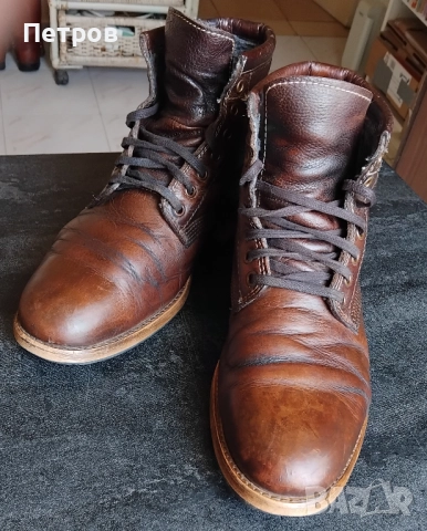 Мъжки винтидж боти от марката Superdry, кожени 42,5 номер, снимка 8 - Мъжки боти - 52963339