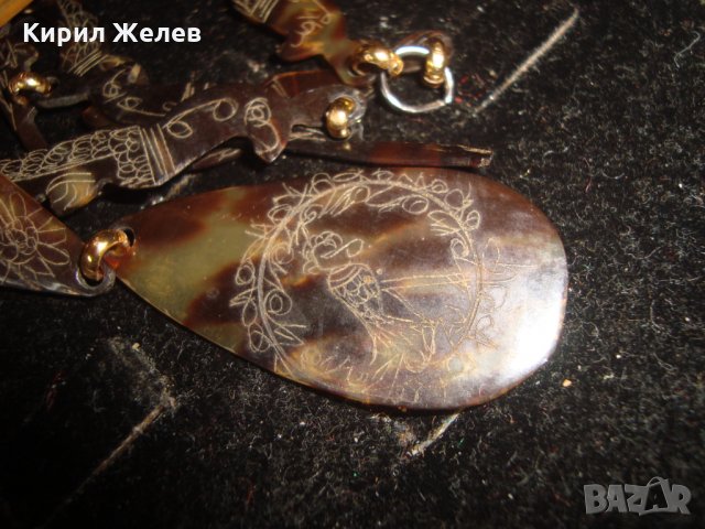 ВИНТИДЖ АРТ ОГЪРЛИЦА НЕЖКО КОЛИЕ ГРАВИРАНО КАТАЛИН СТАРИННО РЯДКО УКРАШЕНИЕ 4836, снимка 12 - Колиета, медальони, синджири - 32241465