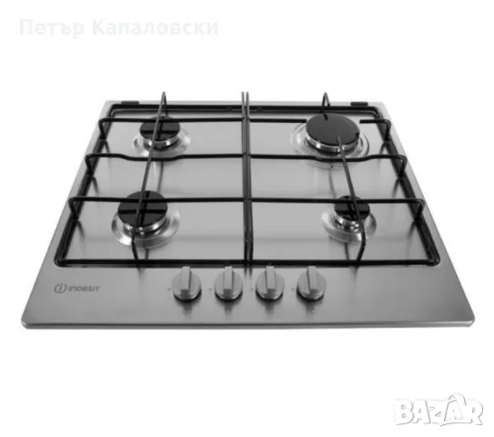Газов плот ,котло и за вграждане Индезит INDESIT THA642IX/I .Цвят: инокс.Брой горелки: 4, снимка 8 - Котлони - 48564760